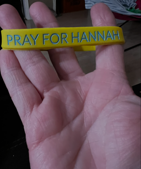 Darkened picture of fundraiser bracelet Darkened picture of fundraiser bracelet